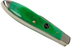 Case Tear Drop Clover Green Bone, Sawcut Jig, 23215, TB62028 SS Pocket Knife -Case Knives Sales CE23215 04 case 1