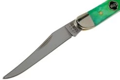 Case Small Texas Toothpick Clover Green Bone, Sawcut Jig, 23216, 610096 SS Pocket Knife -Case Knives Sales CE23216 03 case 1