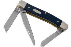 Case Medium Stockman Navy Blue Synthetic, 23612, 4318 SS Pocket Knife