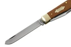 Case Trapper, Smooth Natural Canvas Micarta, 23690, 10254 SS, Pocket Knife -Case Knives Sales CE23690 03 case 1