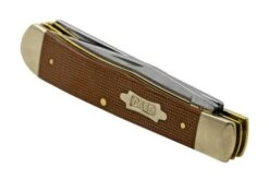 Case Trapper, Smooth Natural Canvas Micarta, 23690, 10254 SS, Pocket Knife -Case Knives Sales CE23690 06 case