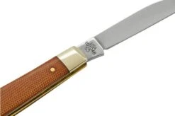 Case Slimline Trapper, Smooth Natural Canvas Micarta, 23691, 101048 SS, Pocket Knife -Case Knives Sales CE23691 05 case