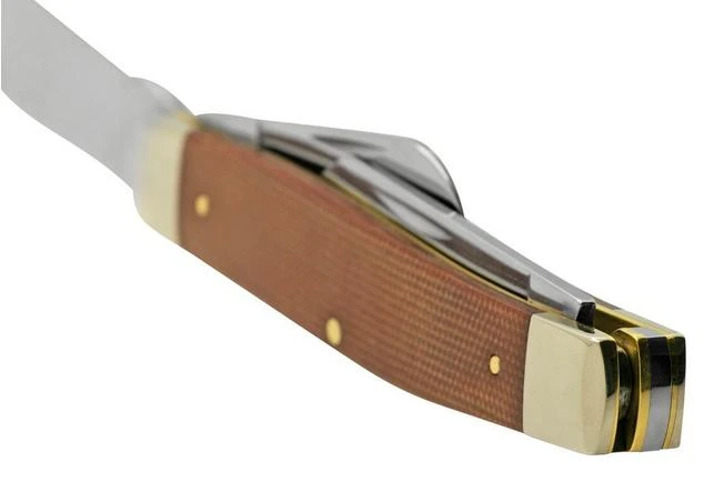 Case Large Stockman Natural Canvas Micarta, 23693, 10375 SS, Pocket Knife 6 Case Large Stockman Natural Canvas Micarta, 23693, 10375 SS, Pocket Knife - Image 4