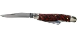 Case Medium Stockman Red & Black Carbon Fibre, 25928, 10318 CV Pocket Knife -Case Knives Sales CE25928 03 case
