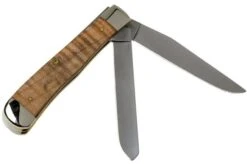 Case Trapper Natural Curly Maple Smooth, 25940, 7254 SS Pocket Knife -Case Knives Sales CE25940 02 case
