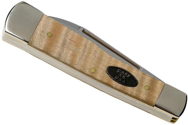 Case Gunstock Natural Curly Maple Smooth, 25945, 72130 SS Pocket Knife 6 Case Gunstock Natural Curly Maple Smooth, 25945, 72130 SS Pocket Knife - Image 4