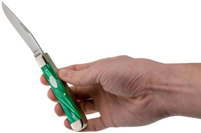 Case Trapper SparXX Green Pearl Kirinite Smooth, 27370, 10254 SS Pocket Knife 7 Case Trapper SparXX Green Pearl Kirinite Smooth, 27370, 10254 SS Pocket Knife - Image 5