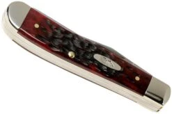 Case Mini Trapper Crimson Red Peach Seed Jigged Bone, 27381, 6207 SS Pocket Knife -Case Knives Sales CE27381 04 case
