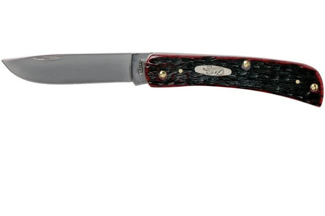 Case Sod Buster Jr Crimson Red Peach Seed Jigged Bone, 27383, 6137 SS Pocket Knife 3 Case Sod Buster Jr Crimson Red Peach Seed Jigged Bone, 27383, 6137 SS Pocket Knife