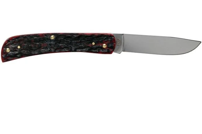 Case Sod Buster Jr Crimson Red Peach Seed Jigged Bone, 27383, 6137 SS Pocket Knife 4 Case Sod Buster Jr Crimson Red Peach Seed Jigged Bone, 27383, 6137 SS Pocket Knife - Image 2