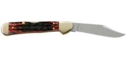 Case Mini Copperlock Crimson Red Peach Seed Jigged Bone, 27385, 61749L SS Pocket Knife -Case Knives Sales CE27385 02 case