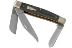 Case Large Stockman Smooth Black Micarta, 27732, 10375 SS Pocket Knife