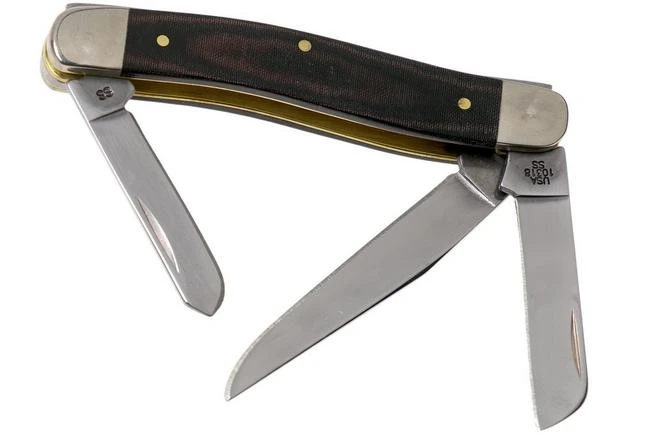 Case Medium Stockman Red & Black Micarta, Smooth, 27853, 10318 SS Pocket Knife 4 Case Medium Stockman Red & Black Micarta, Smooth, 27853, 10318 SS Pocket Knife - Image 2