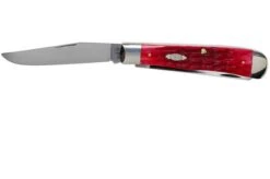Case Trapper Dark Red Bone, Peach Seed Jig, 31950, 6254 CV Pocket Knife -Case Knives Sales CE31950 03 case