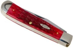 Case Trapper Dark Red Bone, Peach Seed Jig, 31950, 6254 CV Pocket Knife -Case Knives Sales CE31950 04 case