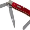 Case Medium Stockman Dark Red Bone, Peach Seed Jig, 31951, 6318 CV Pocket Knife -Case Knives Sales CE31951 01 case