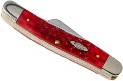 Case Medium Stockman Dark Red Bone, Peach Seed Jig, 31951, 6318 CV Pocket Knife -Case Knives Sales CE31951 04 case