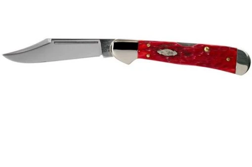Case Copperhead Dark Red Bone, Peach Seed Jig, 31954, 61749L CV Pocket Knife -Case Knives Sales CE31954 01 case 1