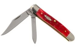 Case Medium Jack Dark Red Bone, Peach Seed Jig, 31955, 62087 CV Pocket Knife