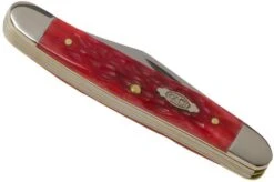 Case Medium Jack Dark Red Bone, Peach Seed Jig, 31955, 62087 CV Pocket Knife -Case Knives Sales CE31955 04 case knives