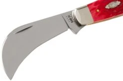 Case Hawkbill Pruner Dark Red Bone, Peach Seed Jig, 31956, 61011 CV Pocket Knife -Case Knives Sales CE31956 03 case knives