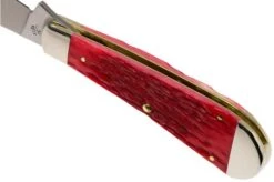 Case Hawkbill Pruner Dark Red Bone, Peach Seed Jig, 31956, 61011 CV Pocket Knife -Case Knives Sales CE31956 05 case knives