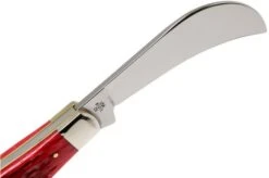 Case Hawkbill Pruner Dark Red Bone, Peach Seed Jig, 31956, 61011 CV Pocket Knife -Case Knives Sales CE31956 06 case knives