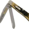 Case Trapper Pocket Worn Olive Green Bone, Peach Seed, 38191, 6254 SS Pocket Knife -Case Knives Sales CE38191 01 case knives