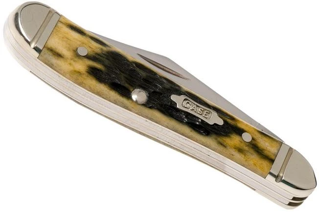 Case Peanut Pocket Worn Olive Green Bone, Peach Seed, 38196, 6220 SS Pocket Knife 6 Case Peanut Pocket Worn Olive Green Bone, Peach Seed, 38196, 6220 SS Pocket Knife - Image 4