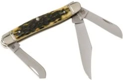 Case Stockman Pocket Worn Olive Green Bone, Peach Seed, 38197, 6347 SS Pocket Knife -Case Knives Sales CE38197 02 case knives