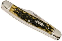 Case Stockman Pocket Worn Olive Green Bone, Peach Seed, 38197, 6347 SS Pocket Knife -Case Knives Sales CE38197 04 case knives