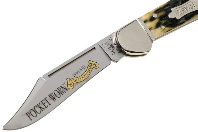 Case Copperlock, Pocket Worn Olive Green Bone, Peach Seed Jig, 38198, 61549L SS Pocket Knife 5 Case Copperlock, Pocket Worn Olive Green Bone, Peach Seed Jig, 38198, 61549L SS Pocket Knife - Image 3