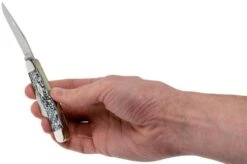 Case Medium Stockman White & Black Carbon Fibre-G10 Weave Smooth, 38923, 10318 SS Pocket Knife -Case Knives Sales CE38923 05 case