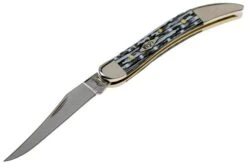 Case Small Texas Toothpick White & Black Carbon Fibre-G10 Weave Smooth, 38925, 1010096 SS -Case Knives Sales CE38925 04 case