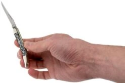 Case Small Texas Toothpick White & Black Carbon Fibre-G10 Weave Smooth, 38925, 1010096 SS -Case Knives Sales CE38925 06 case