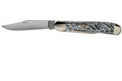 Case Copperhead White & Black Carbon Fibre-G10 Weave Smooth, 38930, 10249 SS Pocket Knife -Case Knives Sales CE38930 03 case