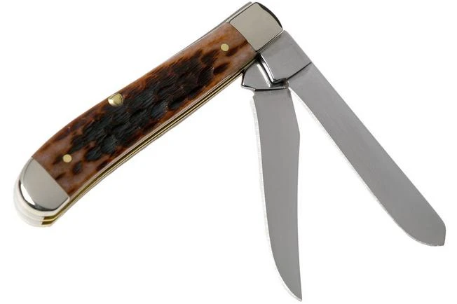 Case Mini Trapper Brown Bone, Peach Seed Jig, 42652, 6207 SS Pocket Knife 4 Case Mini Trapper Brown Bone, Peach Seed Jig, 42652, 6207 SS Pocket Knife - Image 2