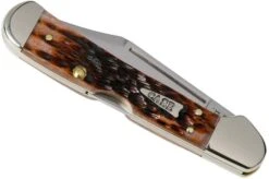 Case Mini Copperlock Brown Bone, Peach Seed Jig, 42655, 61749L SS Pocket Knife -Case Knives Sales CE42655 06 case