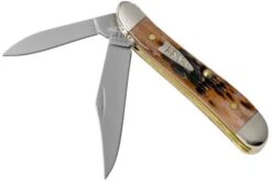Case Peanut Brown Bone, Peach Seed Jig, 42656, 6220 SS Pocket Knife