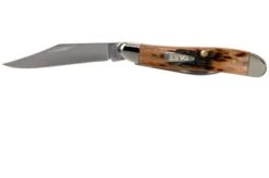 Case Peanut Brown Bone, Peach Seed Jig, 42656, 6220 SS Pocket Knife -Case Knives Sales CE42656 03 case
