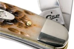 Case Medium Stockman Amber Jigged Bone, 00042, 6318 SS Pocket Knife -Case Knives Sales CE42 06 case ce42 06