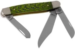 Case Stockman Green & Black Carbon Fibre-G10 Weave Smooth, 50712, 10347 SS Pocket Knife -Case Knives Sales CE50712 02 case