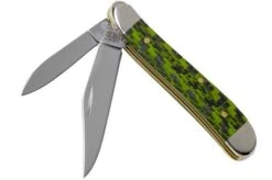 Case Peanut Green & Black Carbon Fiber-G10 Weave Smooth, 50714, 10220 SS Pocket Knife
