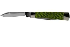 Case Gunstock Green & Black Carbon Fibre-G10 Weave Smooth, 50715, 102130 SS Pocket Knife -Case Knives Sales CE50715 03 case