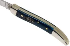Case Small Texas Toothpick Mediterranean Blue Bone, Smooth, 52804, 610096 SS Pocket Knife -Case Knives Sales CE52804 06 case