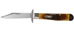 Case Cheetah Antique Bone, Rogers Corn Cob Jig, 52836, 6111 1/2L SS Pocket Knife