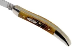 Case Small Texas Toothpick Antique Bone, Rogers Corn Cob Jig, 52837, 610096 SS Pocket Knife -Case Knives Sales CE52837 06 case