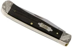 Case Trapper Ebony Wood, Worked Bolsters, 59670, 7254 SS Pocket Knife -Case Knives Sales CE59670 04 case 1