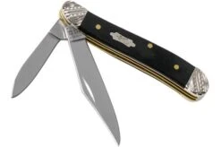 Case Peanut Ebony Wood, Worked Bolsters, 59674, 7220 SS Pocket Knife