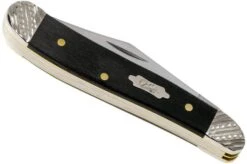 Case Peanut Ebony Wood, Worked Bolsters, 59674, 7220 SS Pocket Knife -Case Knives Sales CE59674 04 case